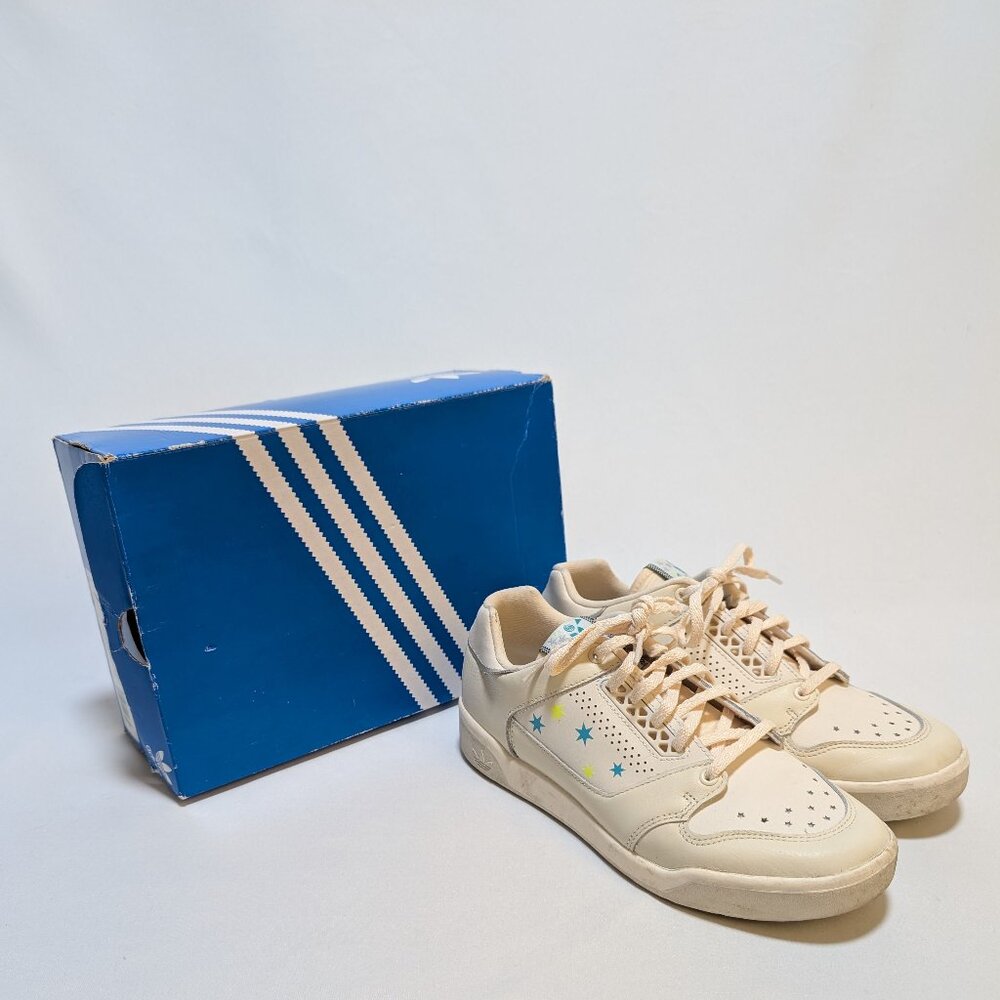 Adidas SLAMCOURT Chalk Tint Off White Leather Sneakers Low EF2087 Women's Size 7